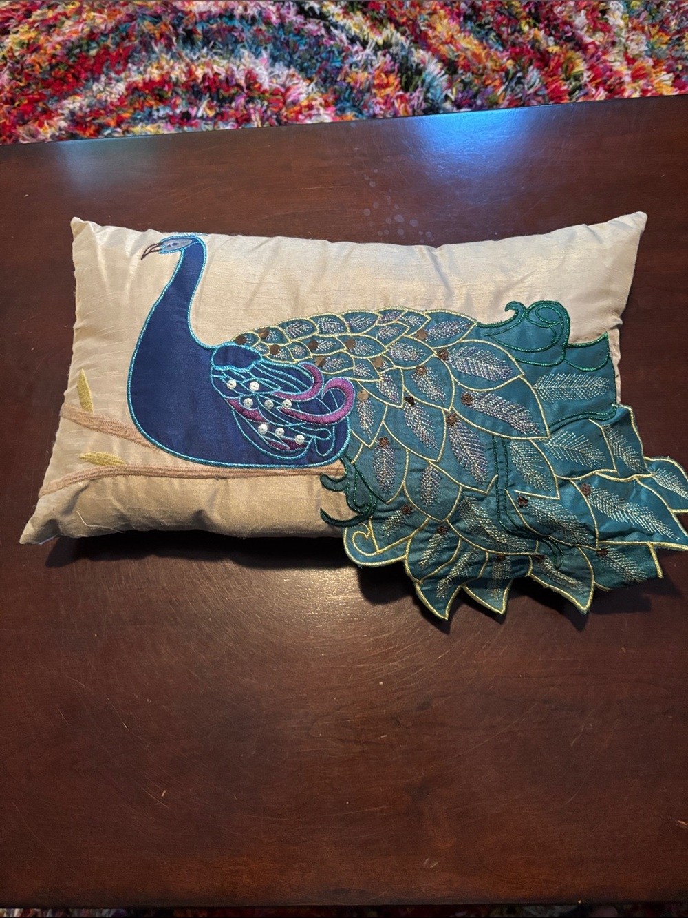Peacock Accent Pillow